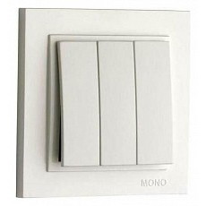 Выключатель трехклавишный mono electric despina 102-010022-114
